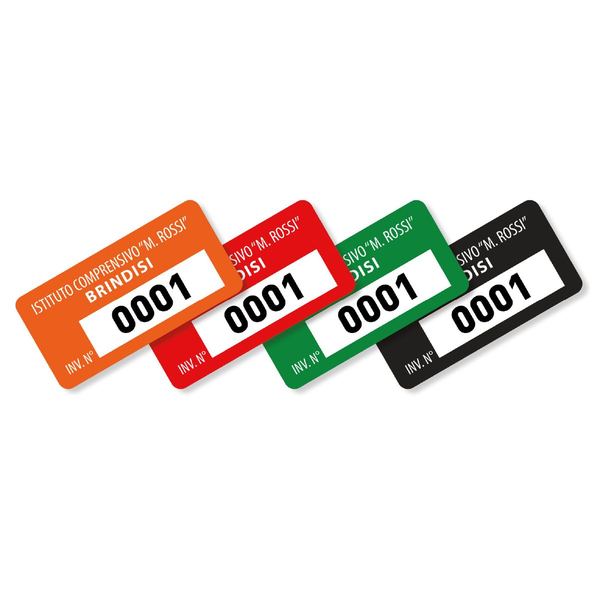 500 Etichetta Inventario numerata in PVC